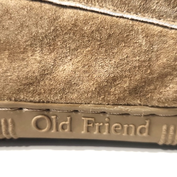 Old Friend Gemuine Suede & Sheepskin Chestnut Moccasin Slipper Size 10 LIKE NEW! - Picture 8 of 13